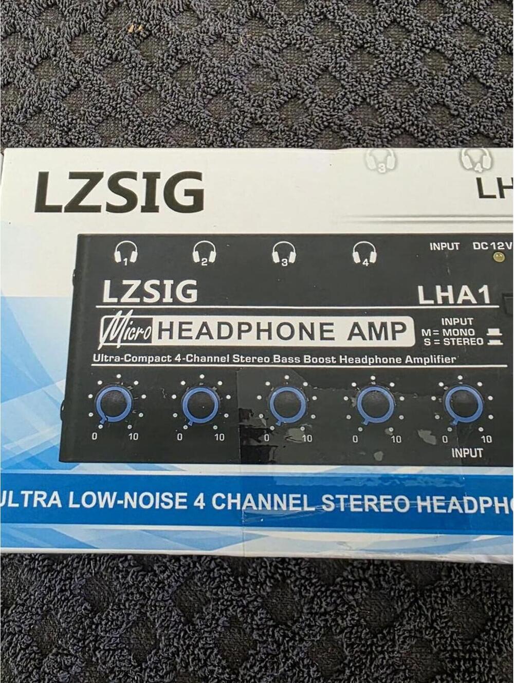 LZSIG LHA1 4 Channel Stereo Headphone Amplifier Ultra Low Noise Audio Amp